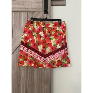 EP New York skort size 2 floral watercolor patchwork